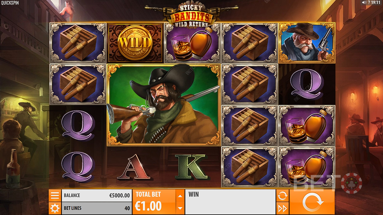 Đánh giá Sticky Bandits: Wild Return của BETO Slots