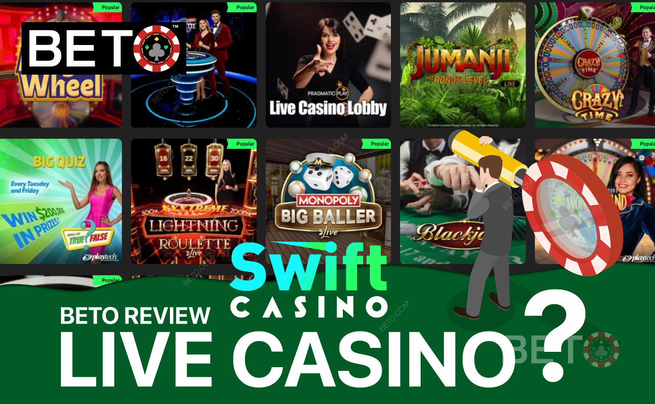 Swift Casino mang đến cho bạn cơ hội thưởng thức các trò chơi sòng bạc trực tiếp