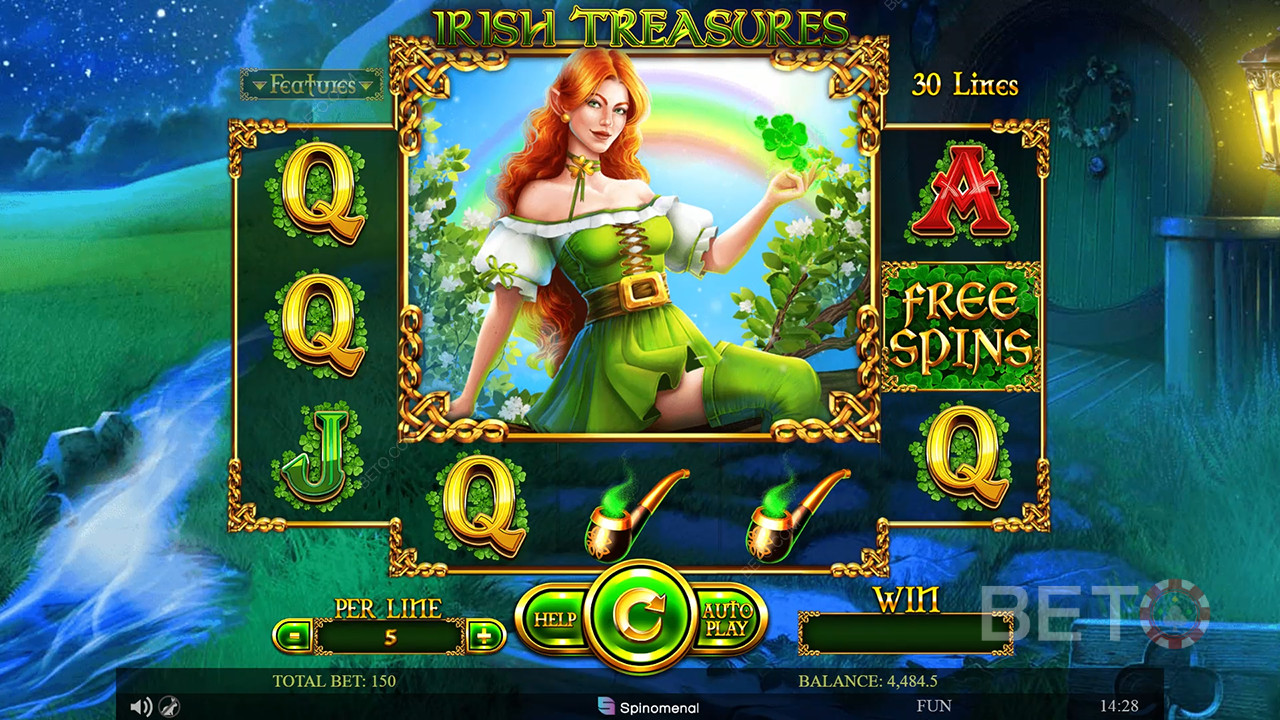 Đánh giá Irish Treasures của BETO Slots