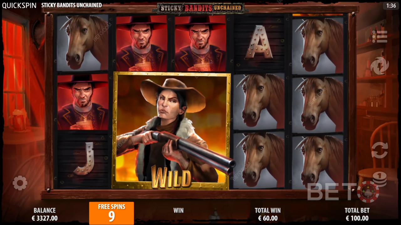 Đánh giá Sticky Bandits Unchained của BETO Slots