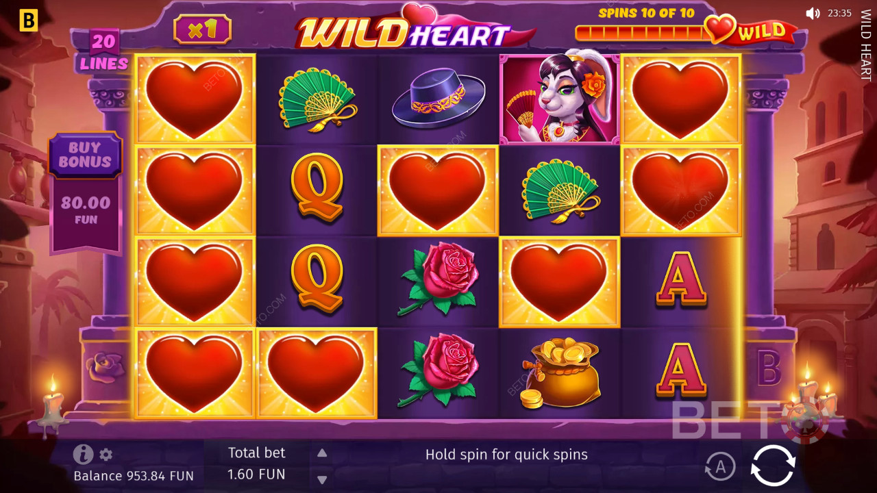 Đánh giá trái tim hoang dã của BETO Slots