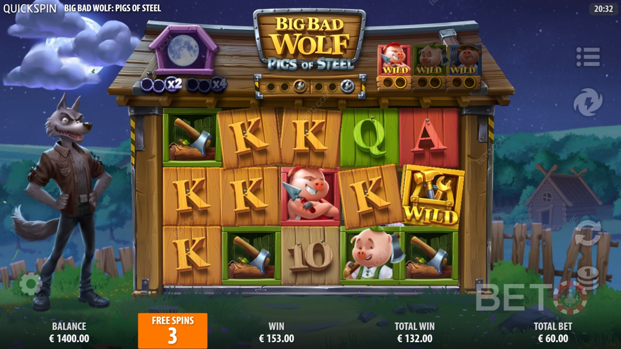 Đánh giá Big Bad Wolf: Pigs of Steel của BETO Slots