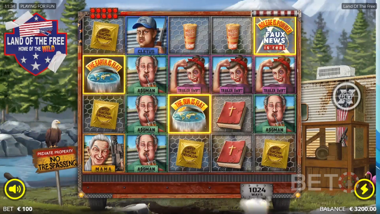 Đánh giá về Land of the Free của BETO Slots