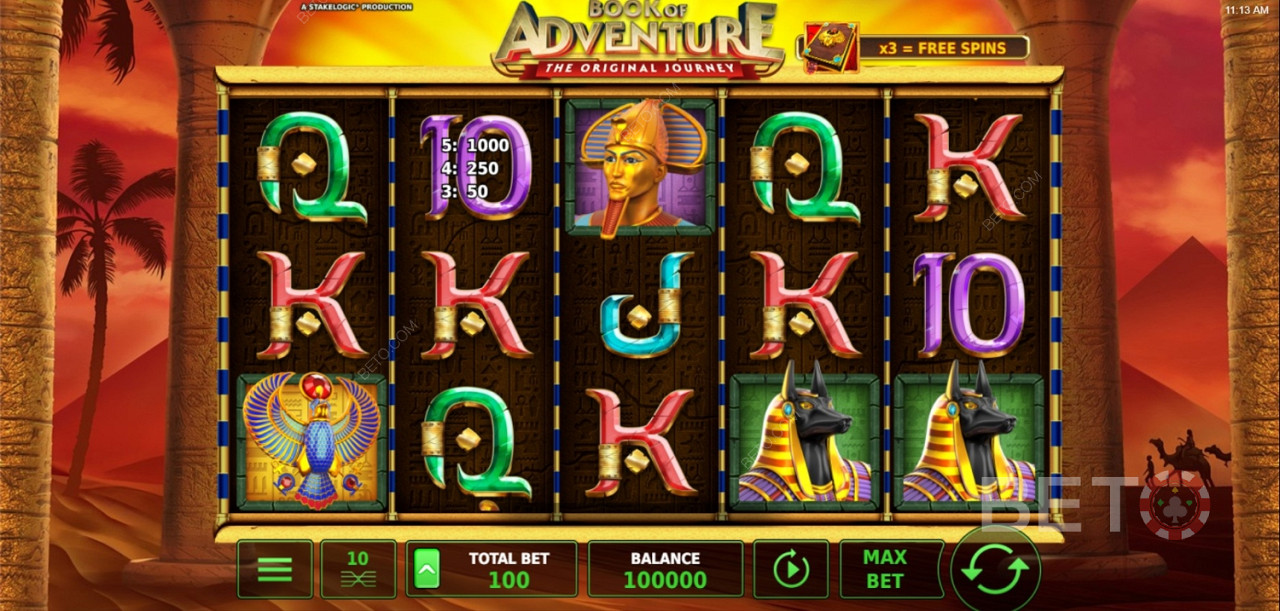 The Book of Adventure là một trò chơi trực tuyến theo chủ đề Ai Cập Cổ đại