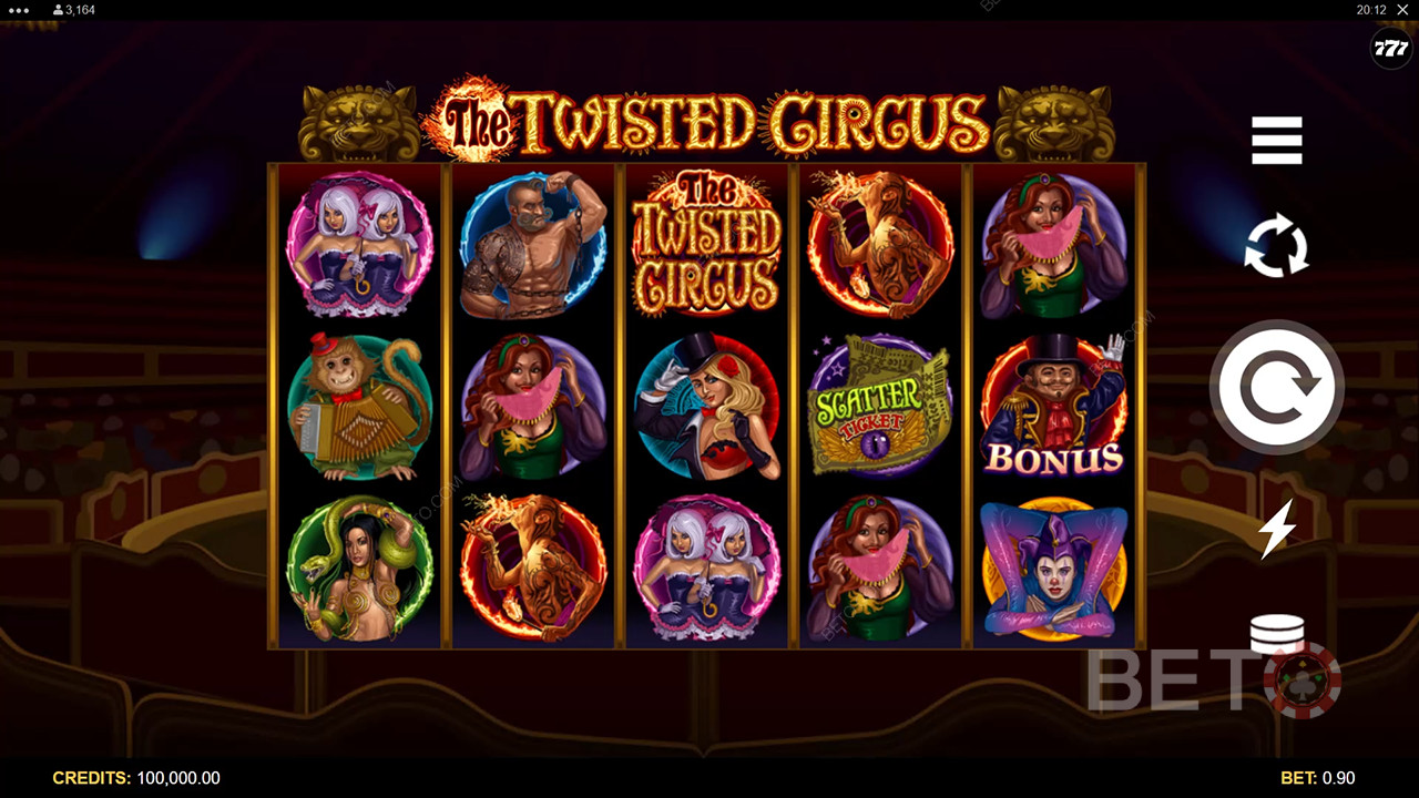 Cách chơi The Twisted Circus của Microgaming