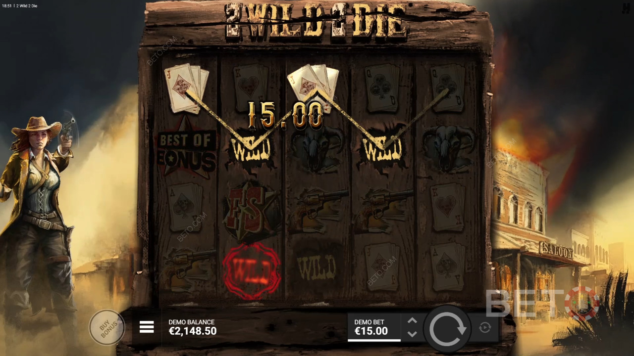 Cách chơi 2 Wild 2 Die của Hacksaw Gaming