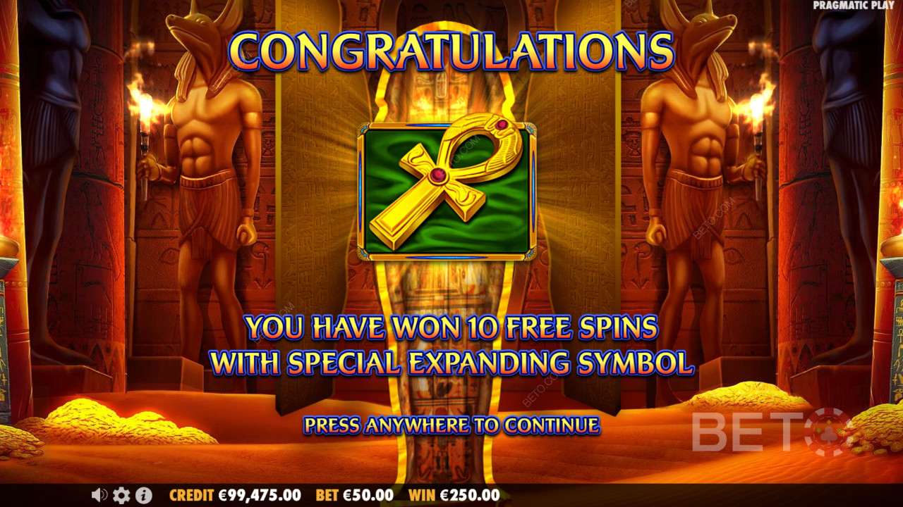Thắng gấp 5.000 lần tiền cược của bạn trong trò chơi slot trực tuyến Ancient Egypt Classic!