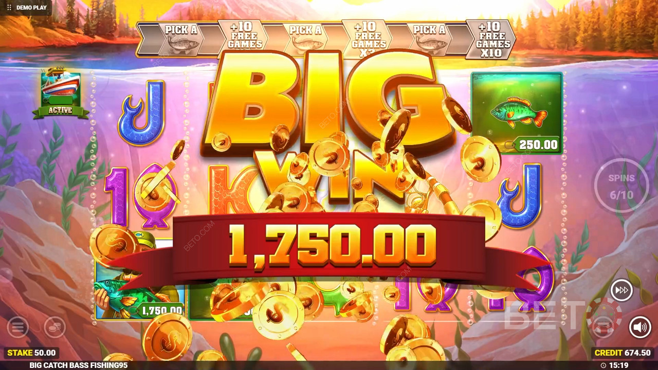 Đánh giá câu cá Bass lớn của BETO Slots