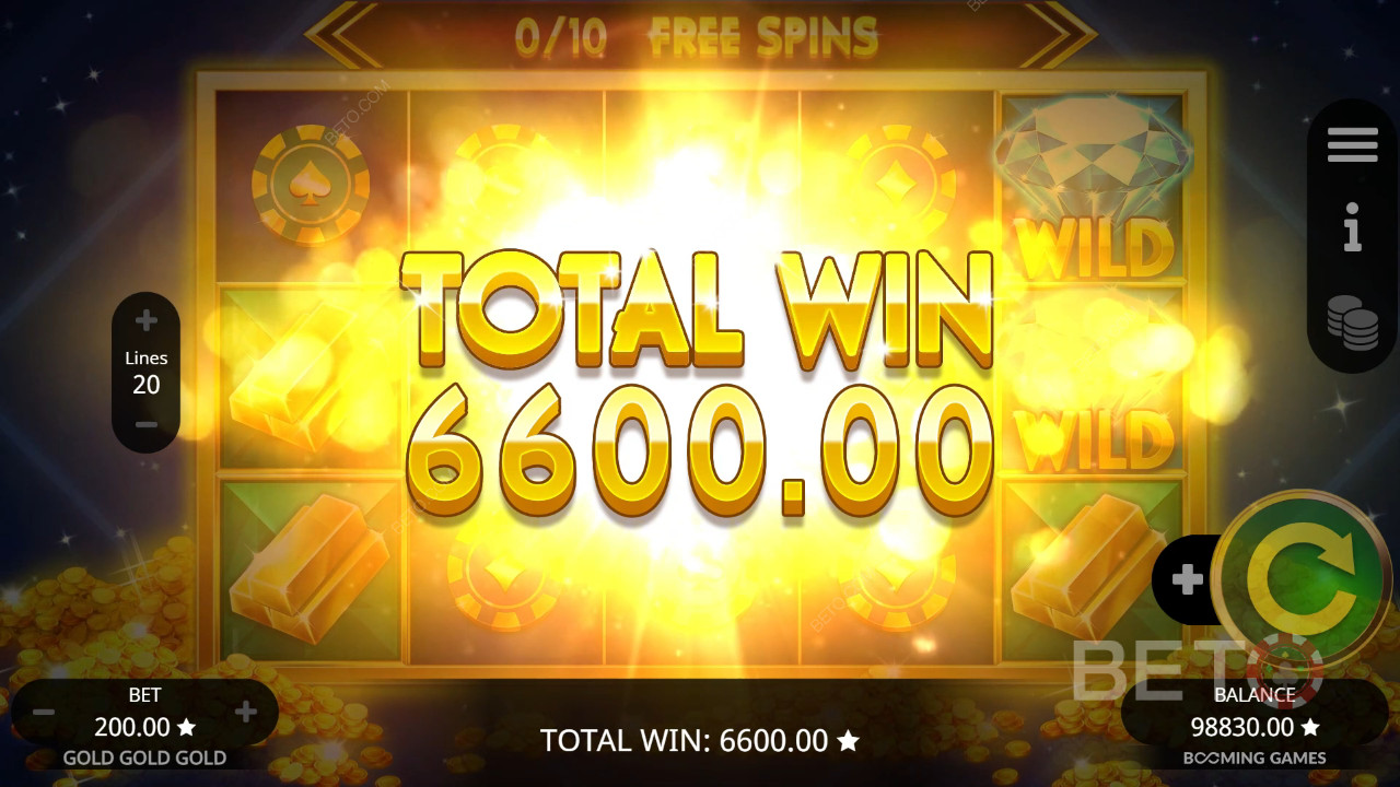 Thắng 2.000 lần tiền cược của bạn trong trò chơi đánh bạc trực tuyến Gold Gold Gold!