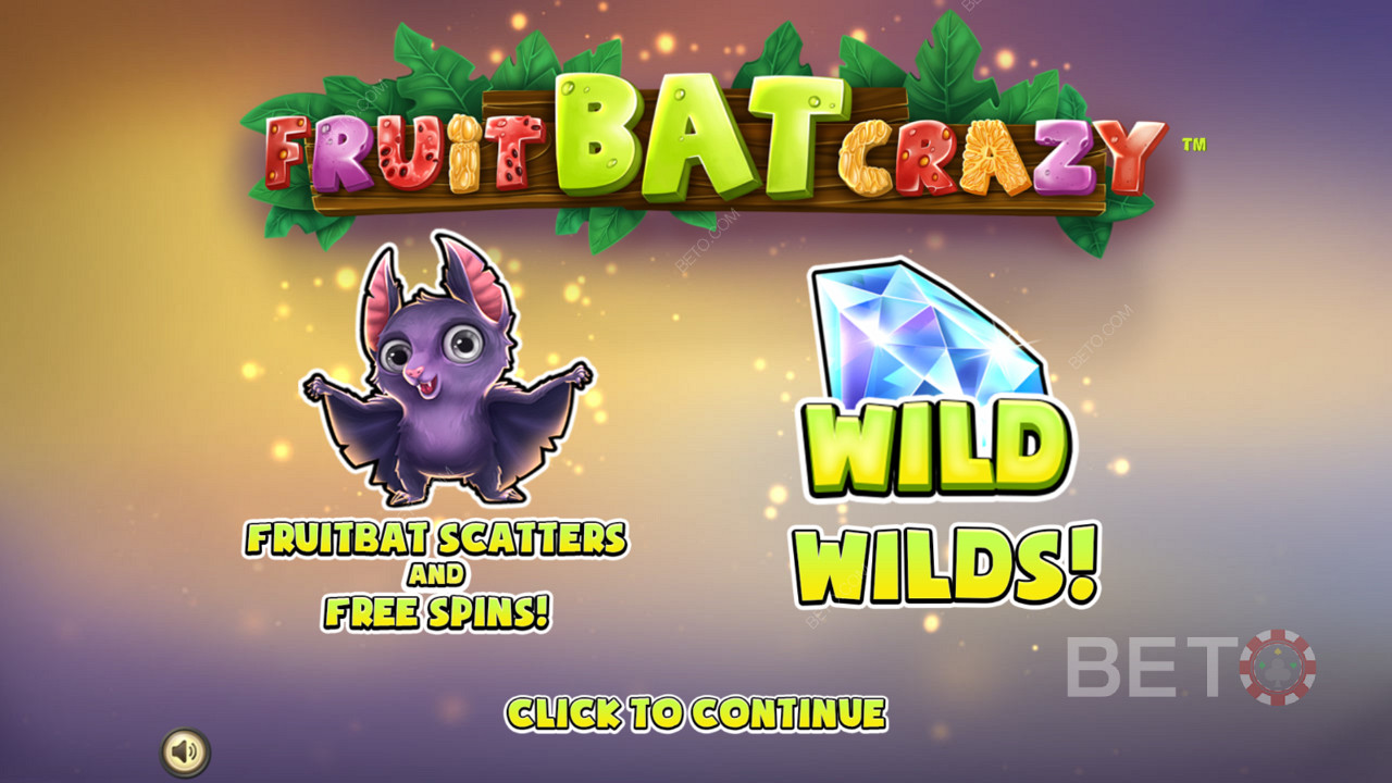 Fruit Bat Crazy - Fruit Bat dễ thương mang đến cho bạn nhiều niềm vui với Wild, Scatters và Free Spins