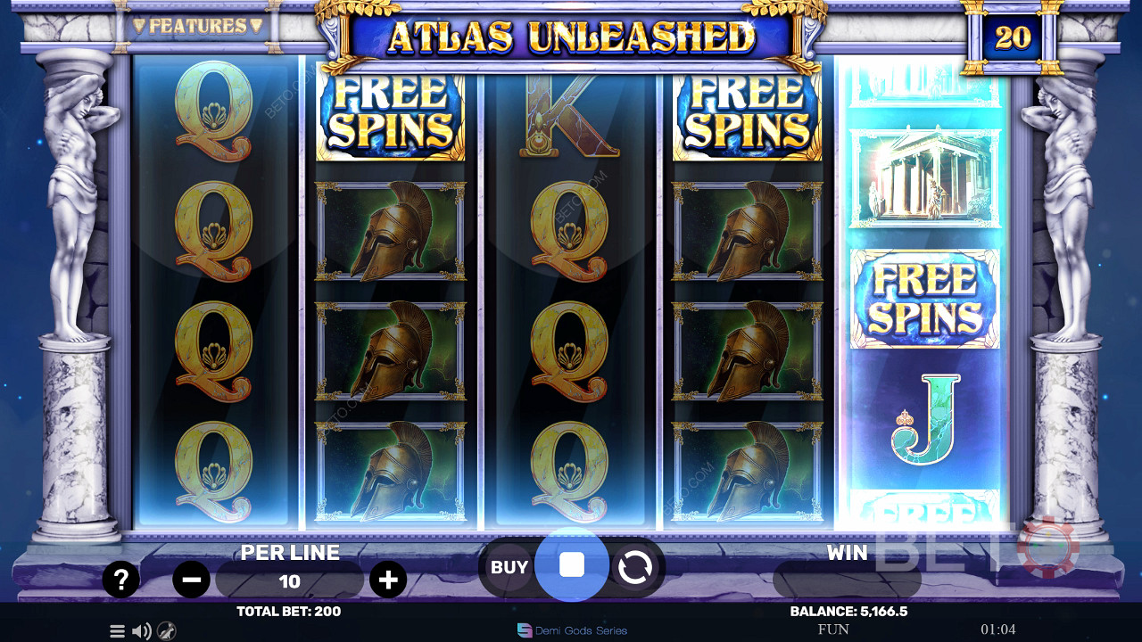 Đánh giá của Atlas được tung ra bởi BETO Slots