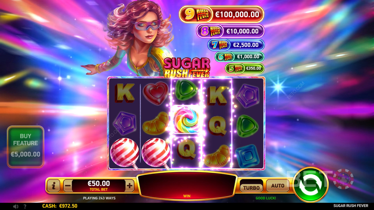 Cách chơi Sugar Rush Fever của RubyPlay