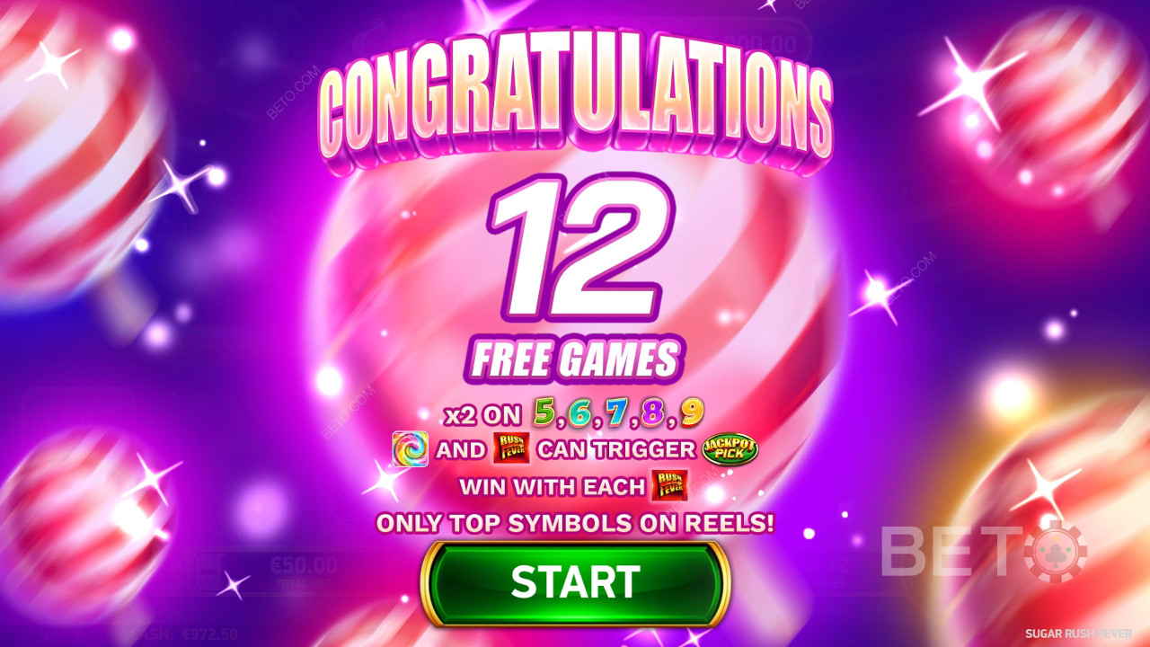 Thắng 4.544 lần tiền cược của bạn trong trò chơi Sugar Rush Fever!