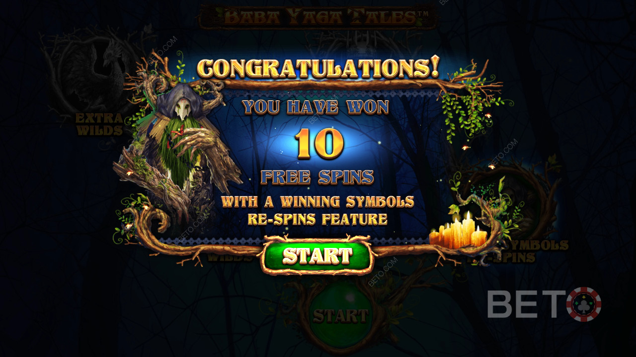 Thắng 1.000 lần tiền cược của bạn trong trò chơi Baba Yaga Tales Slot trực tuyến!