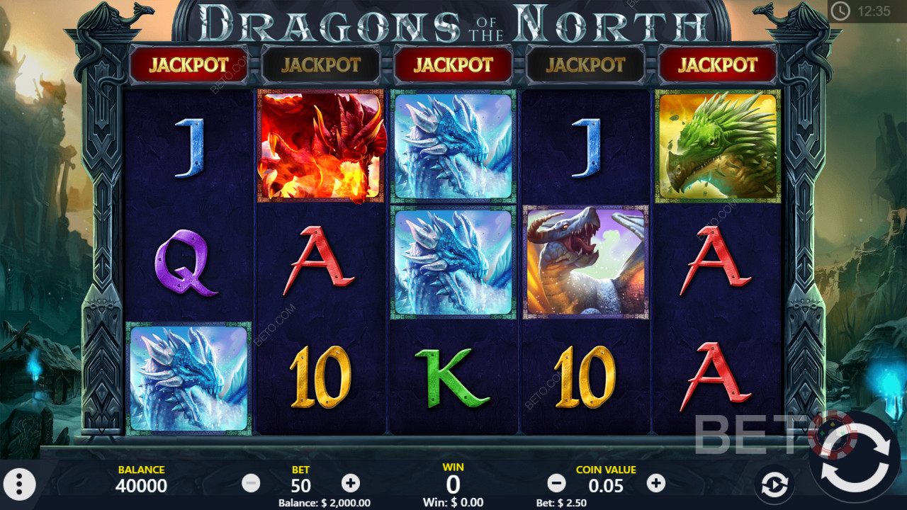 Máy đánh bạc Dragons of the North