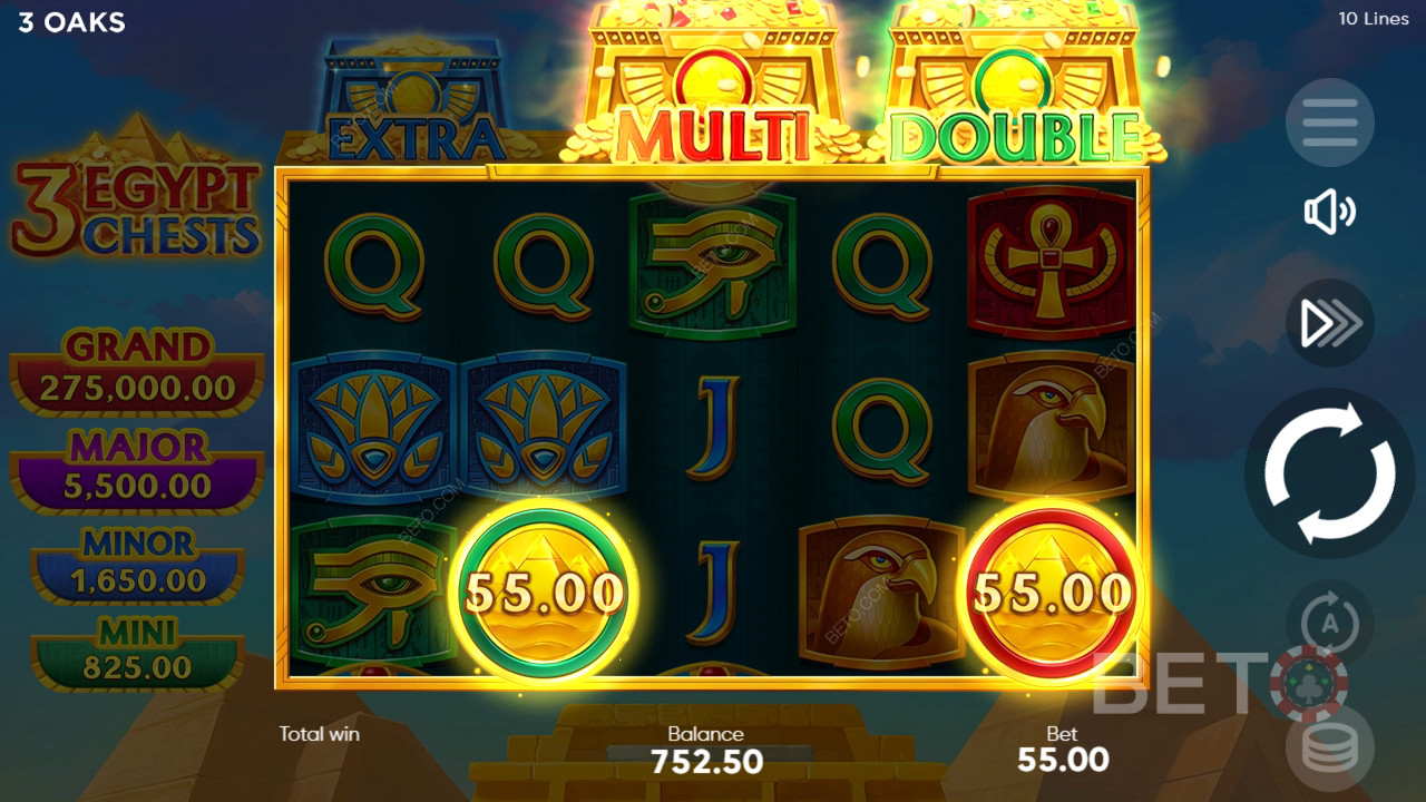 Đánh giá 3 rương Ai Cập của BETO Slots