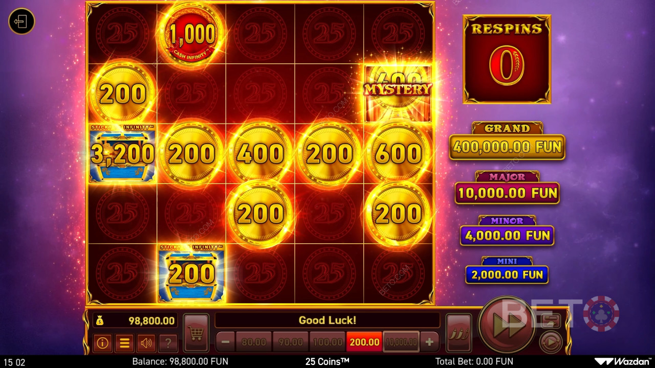 Đánh giá 25 xu của BETO Slots