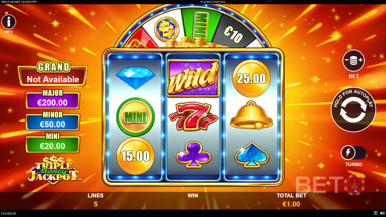 Cách chơi Jackpot Triple Money của Playtech