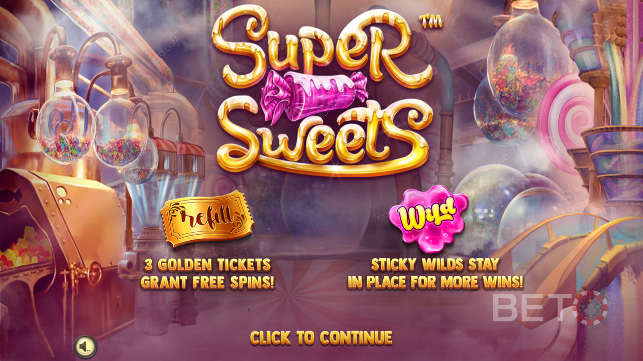 Màn hình giới thiệu của Super Sweets