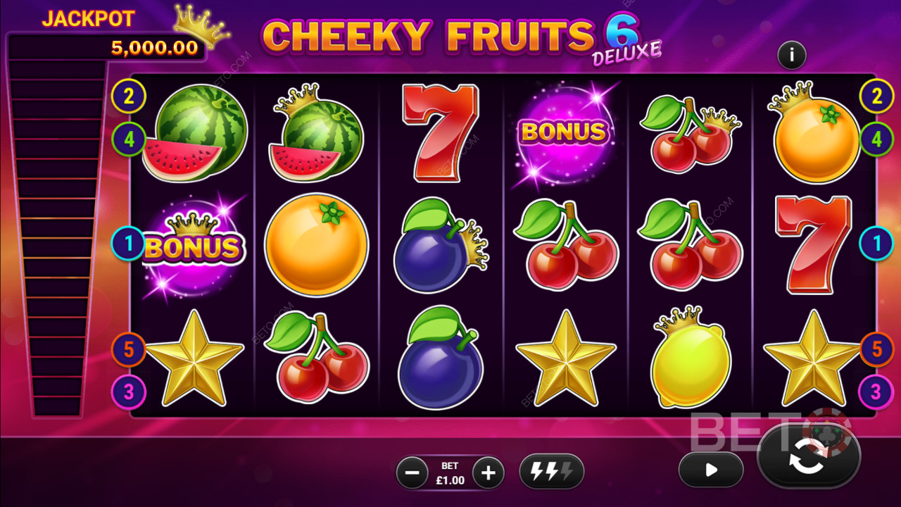 Đánh giá Cheeky Fruits 6 Deluxe của BETO Slots