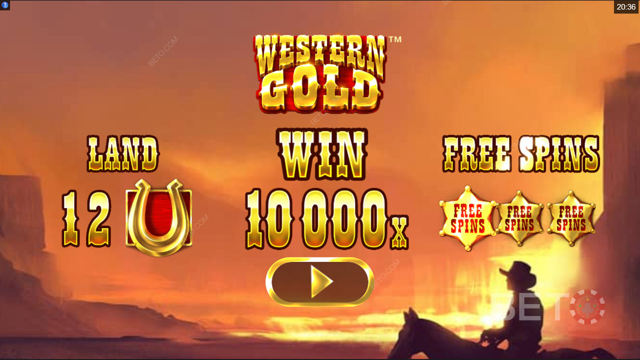Màn hình giới thiệu của Western Gold