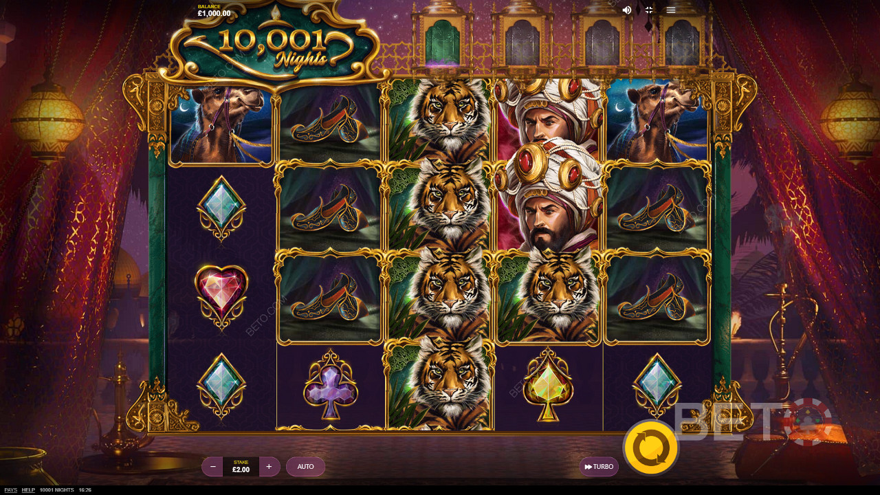 10001 Nights từ Red Tiger Gaming - Du hành đến sa mạc Ả Rập huyền diệu để tìm kiếm sự giàu có