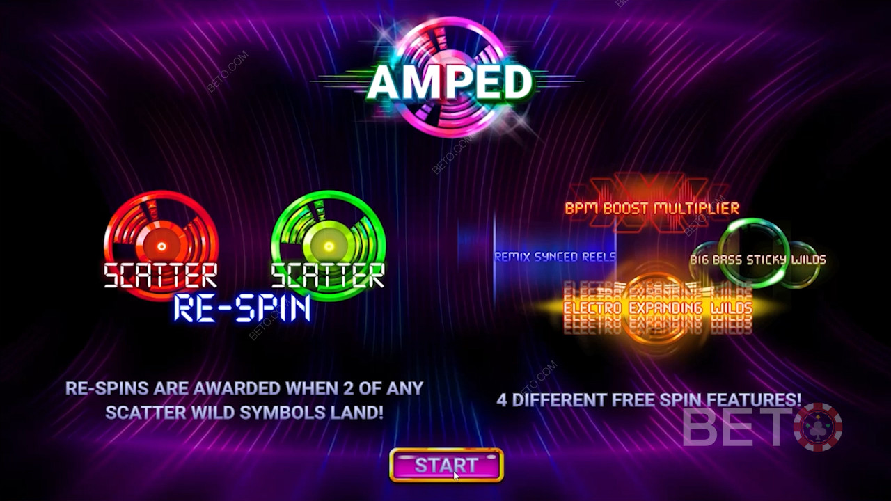 Màn hình giới thiệu hiển thị tiền thưởng trong Amped