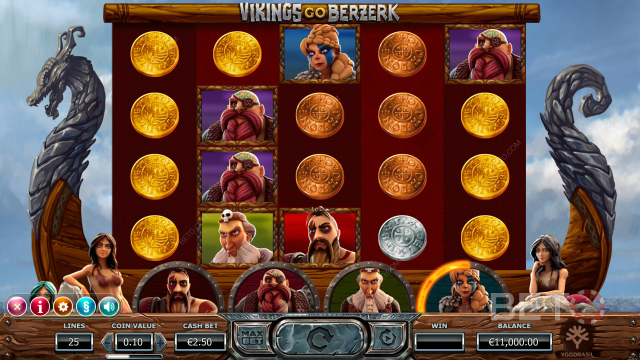 Khe Vikings Go Berzerk được nạp đầy với các tính năng tuyệt vời