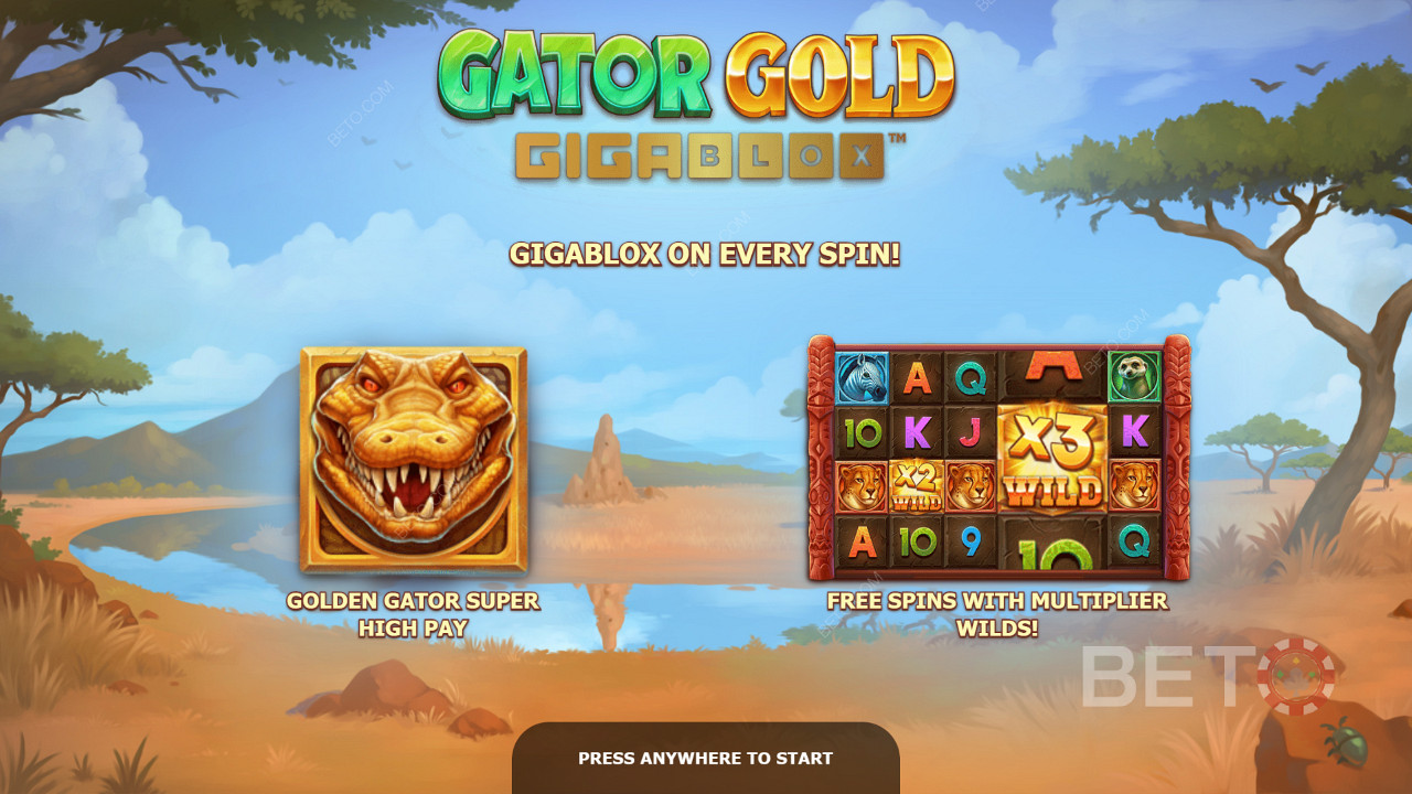 Màn hình giới thiệu của Gator Gold Gigablox