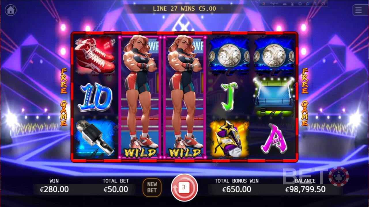 Đánh giá Wrestling Queen của BETO Slots