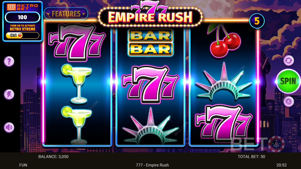 Đánh giá 777 Empire Rush của BETO Slots