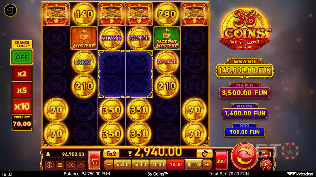 Phán quyết cho 36 Coins Online Slot