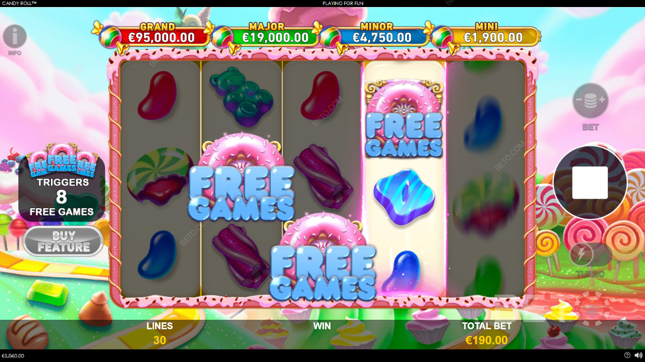 Đánh giá Candy Roll của BETO Slots