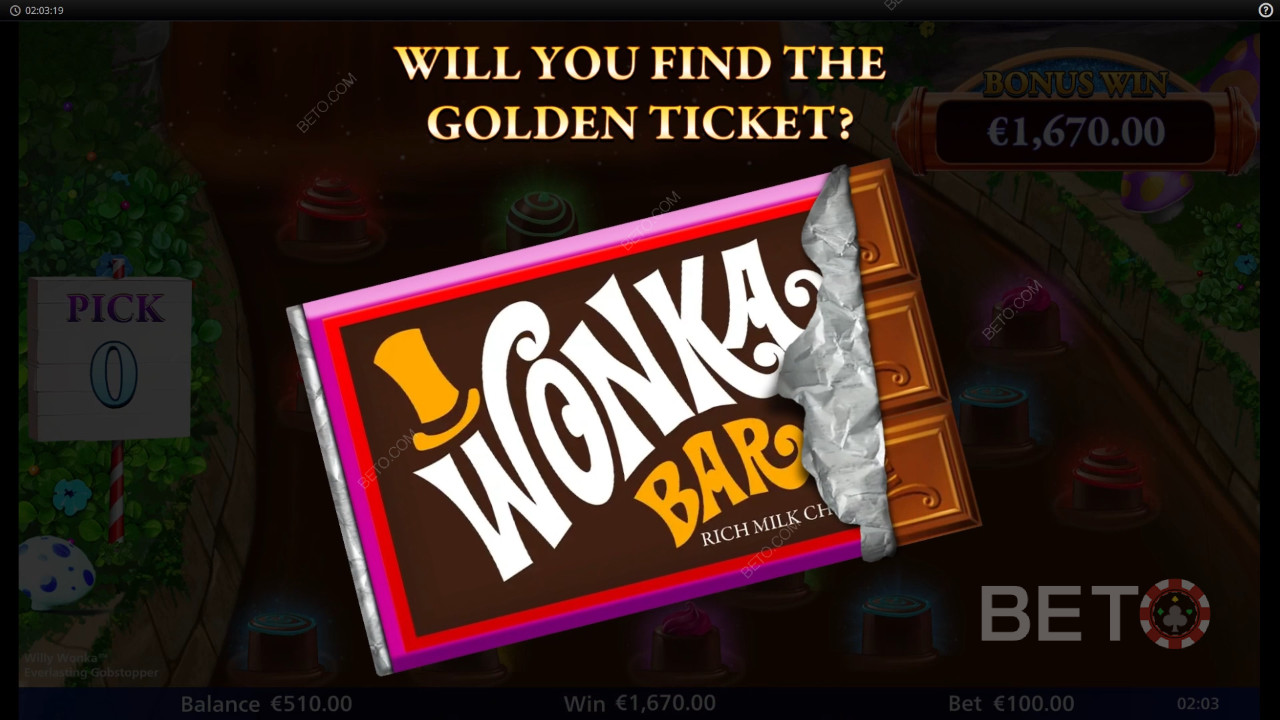 Phán quyết cho Willy Wonka Everlasting Gobstopper Slot trực tuyến