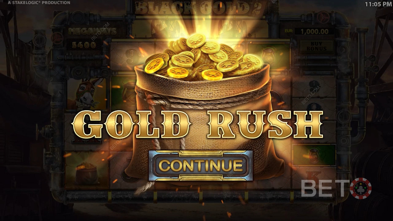 Có thể sử dụng 7 phần thưởng bổ trợ khác nhau sau khi kích hoạt tính năng Gold Rush