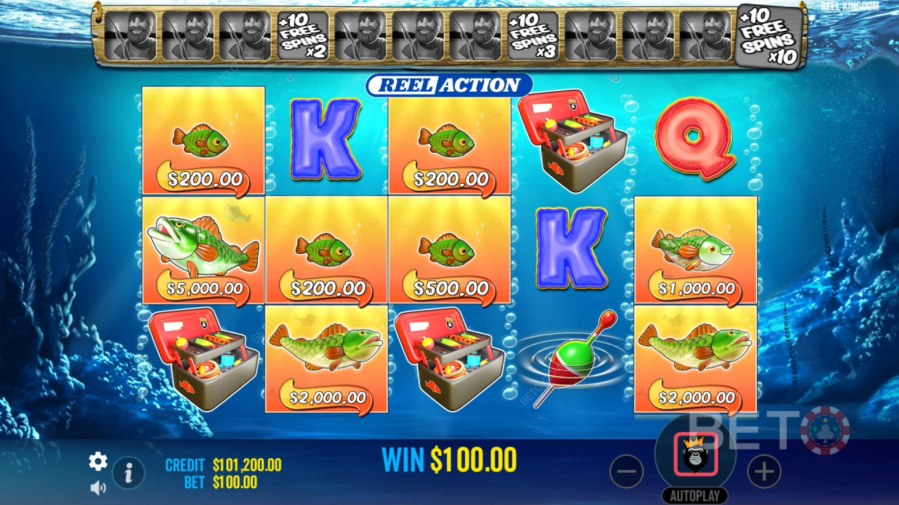 Cách chơi Big Bass Bonanza Reel Action của Reel Kingdom