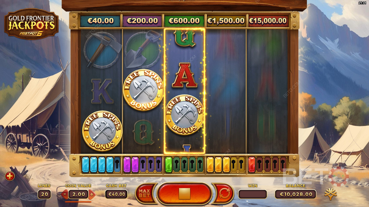 Đánh giá FastPot5 của Gold Frontier Jackpots của BETO Slots