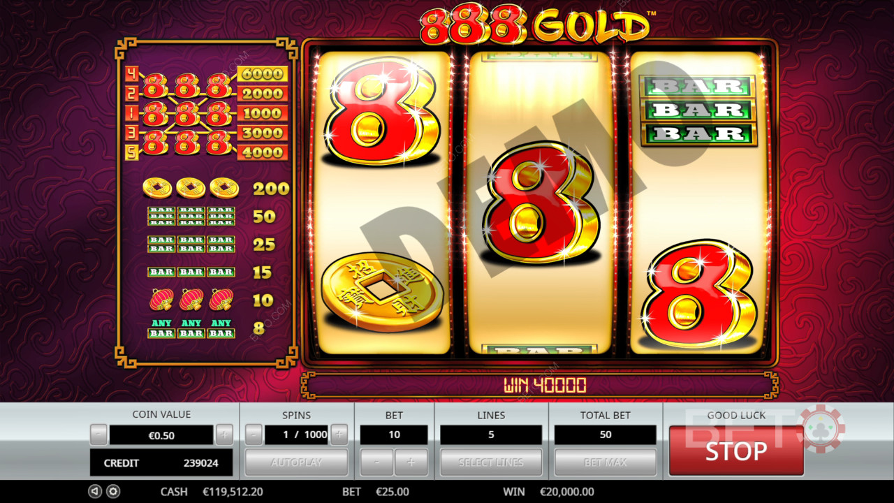 Đánh giá 888 Gold của BETO Slots