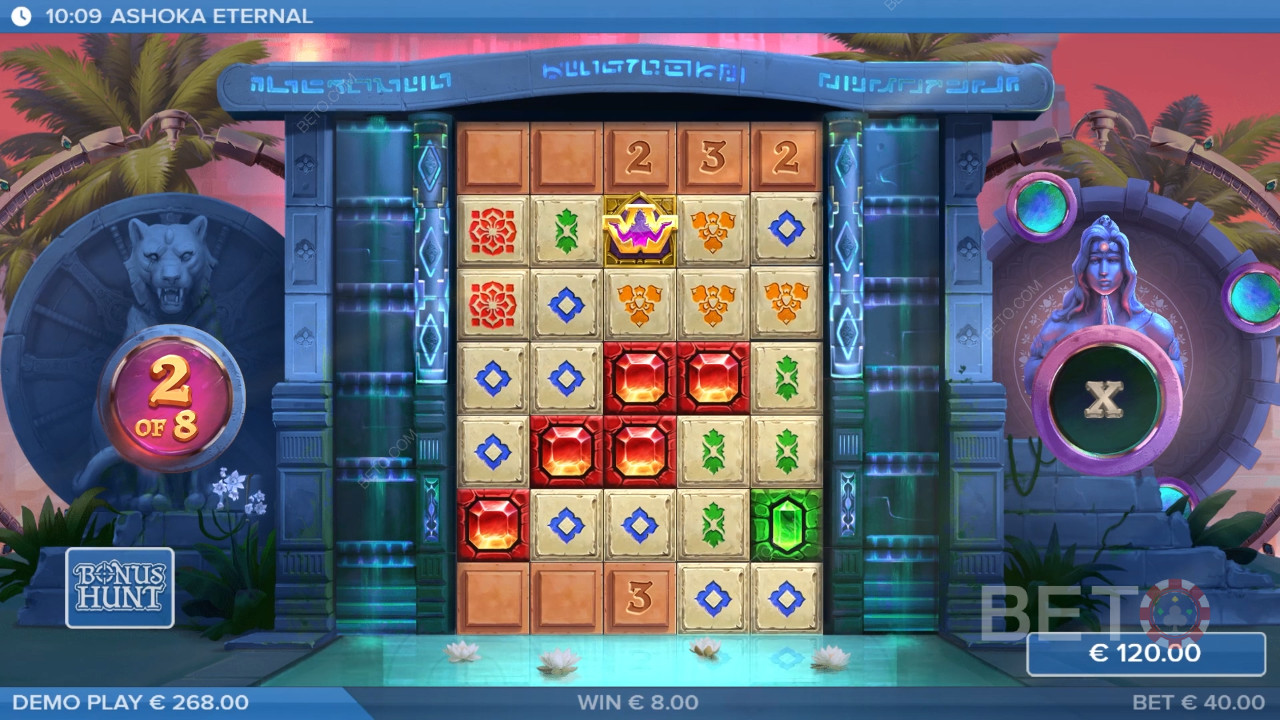 Thắng 25.000 lần tiền cược của bạn trong trò chơi Ashoka Eternal Video Slot!