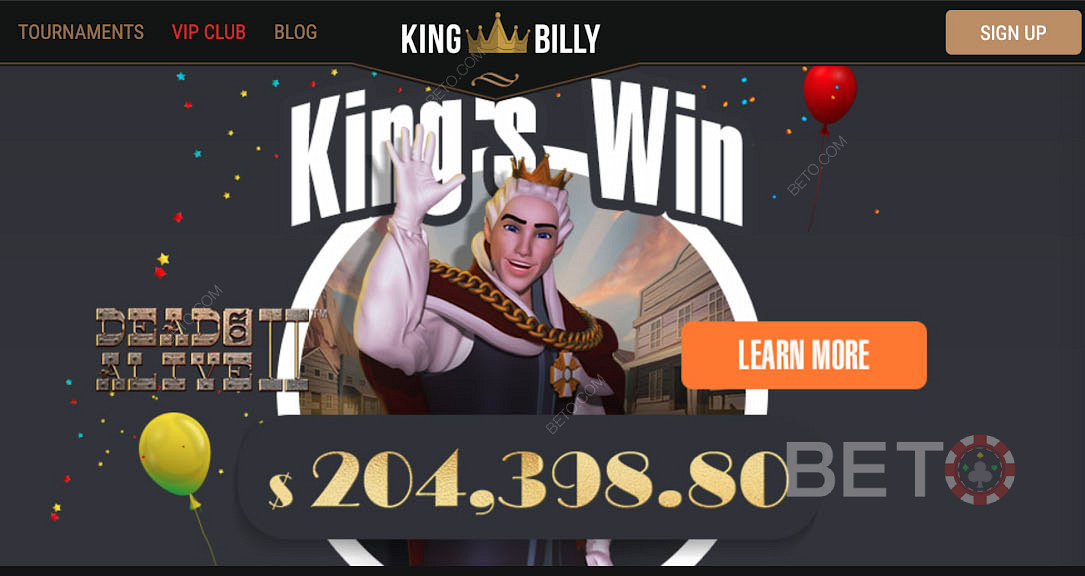 Nhận được số tiền thắng lớn bằng cách chơi các trò đánh bạc phổ biến trên sòng bạc King Billy