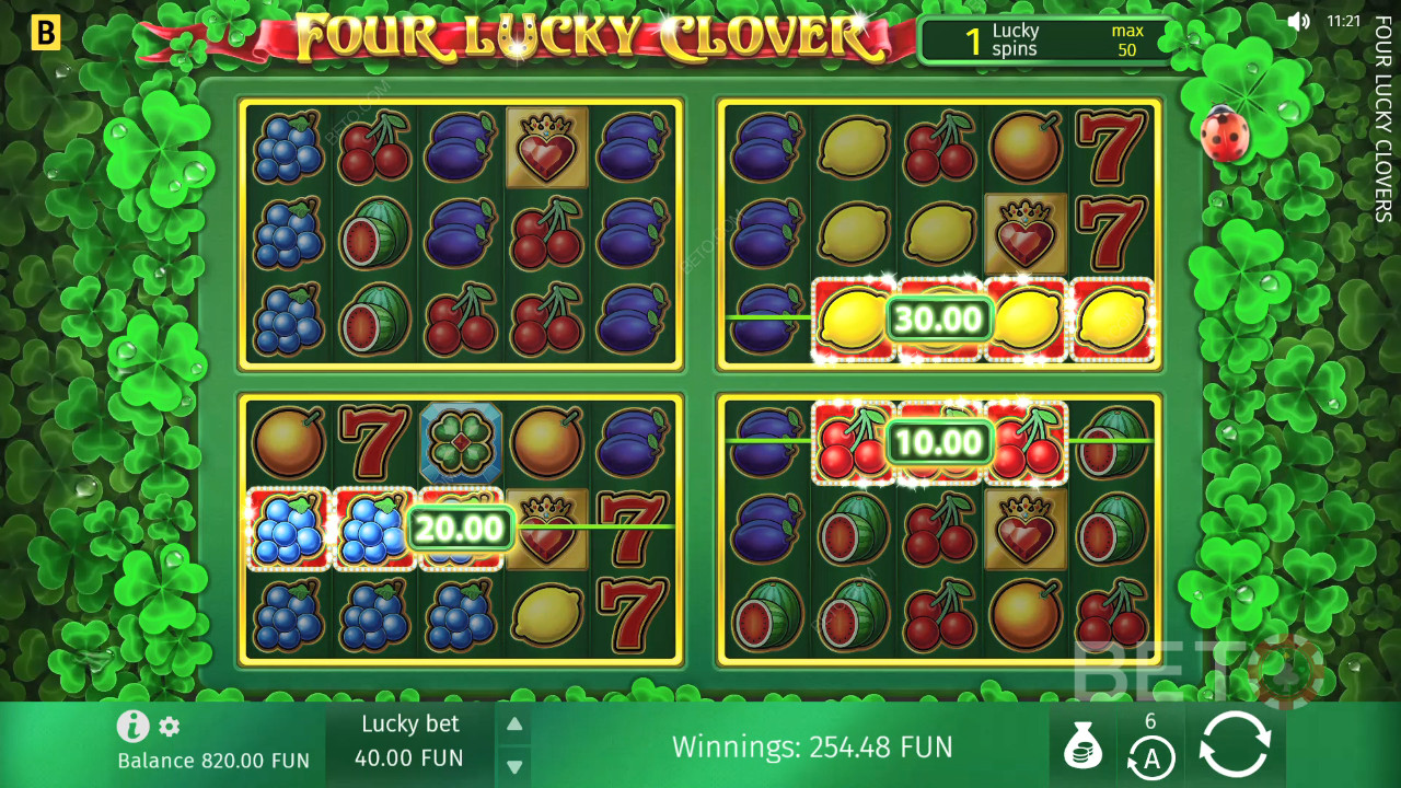Đánh giá Four Lucky Clover của BETO Slots