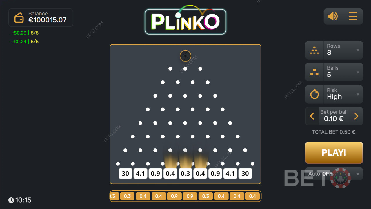 Cách chơi Plinko của Gaming Corps