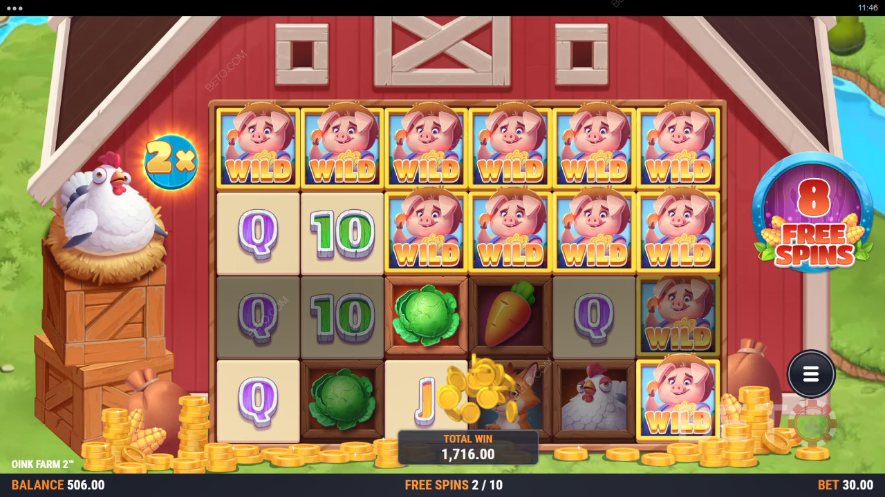 Đánh giá Oink Farm 2 của BETO Slots