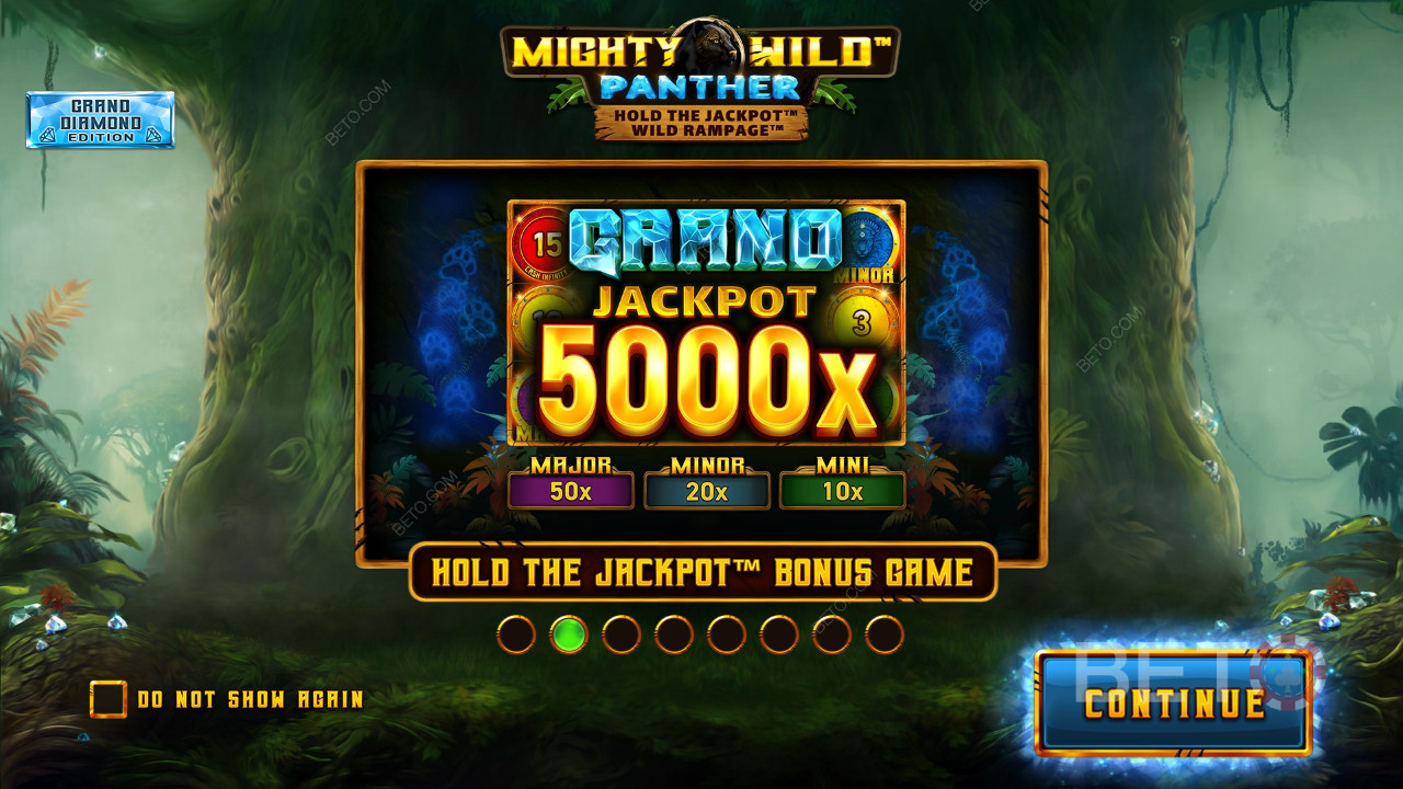 Giải thích về các tính năng thưởng trong Mighty Wild: Panther Grand Diamond Edition của Wazdan