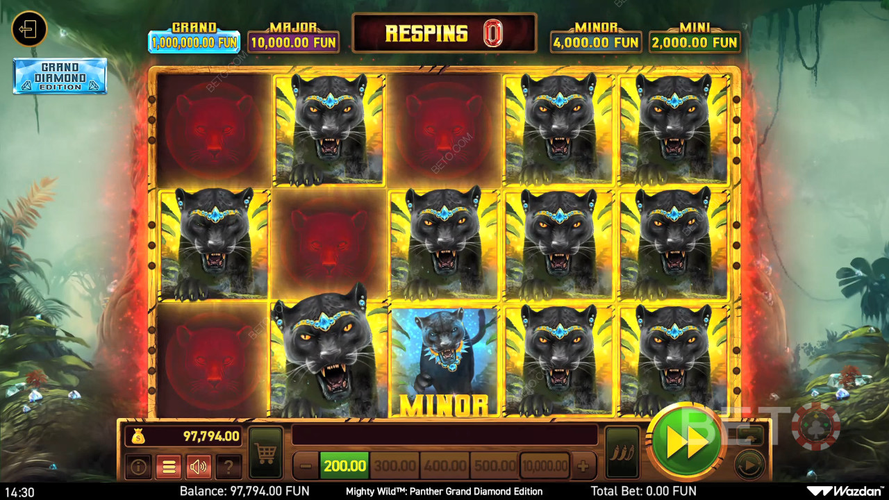 Đánh giá Mighty Wild: Panther Grand Diamond Edition của BETO Slots