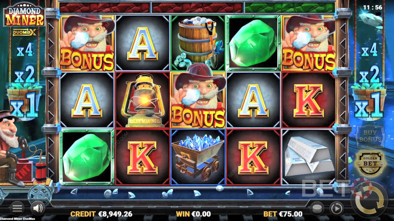Đánh giá Diamond Miner DuoMax của BETO Slots