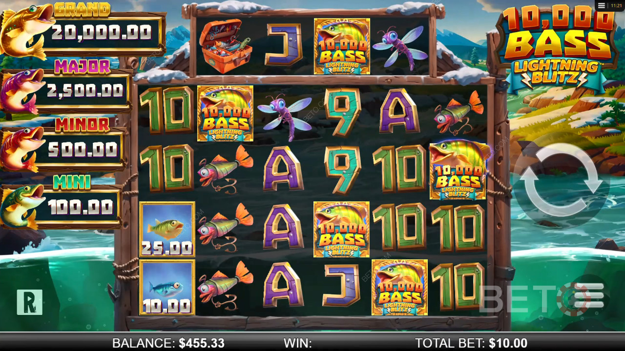 Đánh giá 10.000 Big Bass Lightning Blitz của BETO Slots