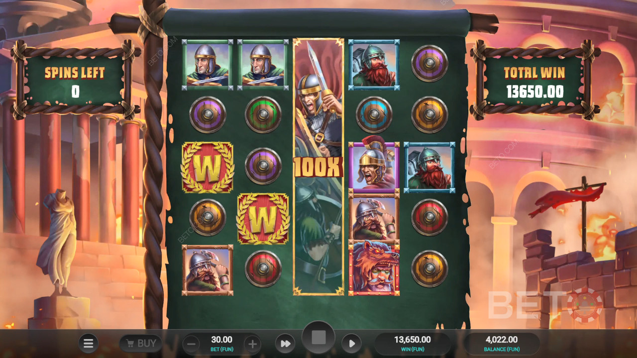 Đánh giá Roman Rivals Blood and Sand của BETO Slots
