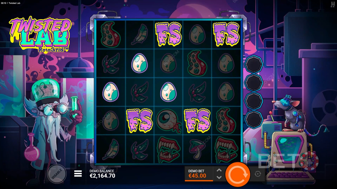 Đánh giá Twisted Lab RotoGrid của BETO Slots