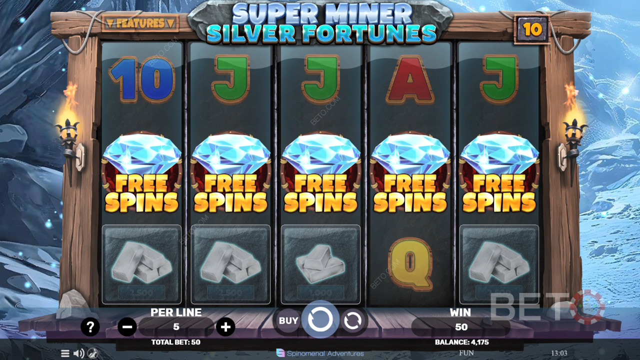 Đánh giá Super Miner Silver Fortunes của BETO Slots